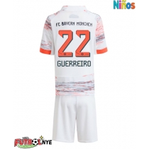 Camiseta Bayern Munich Raphael Guerreiro #22 Visitante Equipación para niños 2025-26 manga corta (+ pantalones cortos)